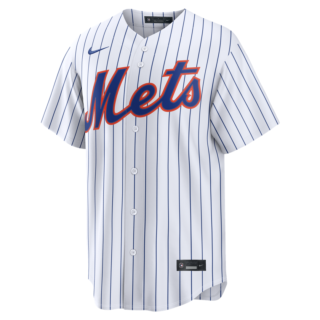 Men's New York Mets Francisco Lindor White Home Replica Jersey