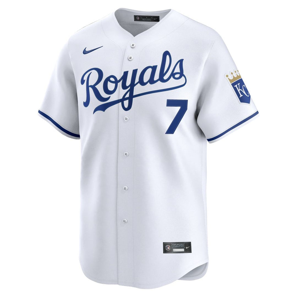 Men's Kansas City Royals Bobby Witt Jr. White Home Player Jersey
