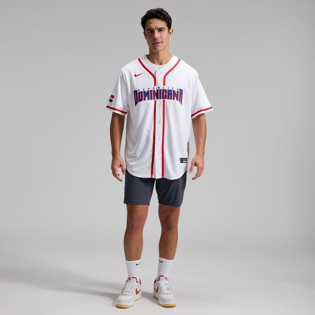 Men's Dominican Republic Baseball White 2026 World Baseball Classic Home Stadium Jersey