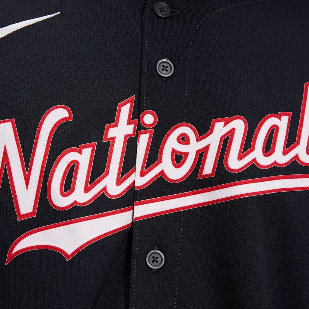 Men's Washington Nationals James Wood Navy Alternate Player Jersey