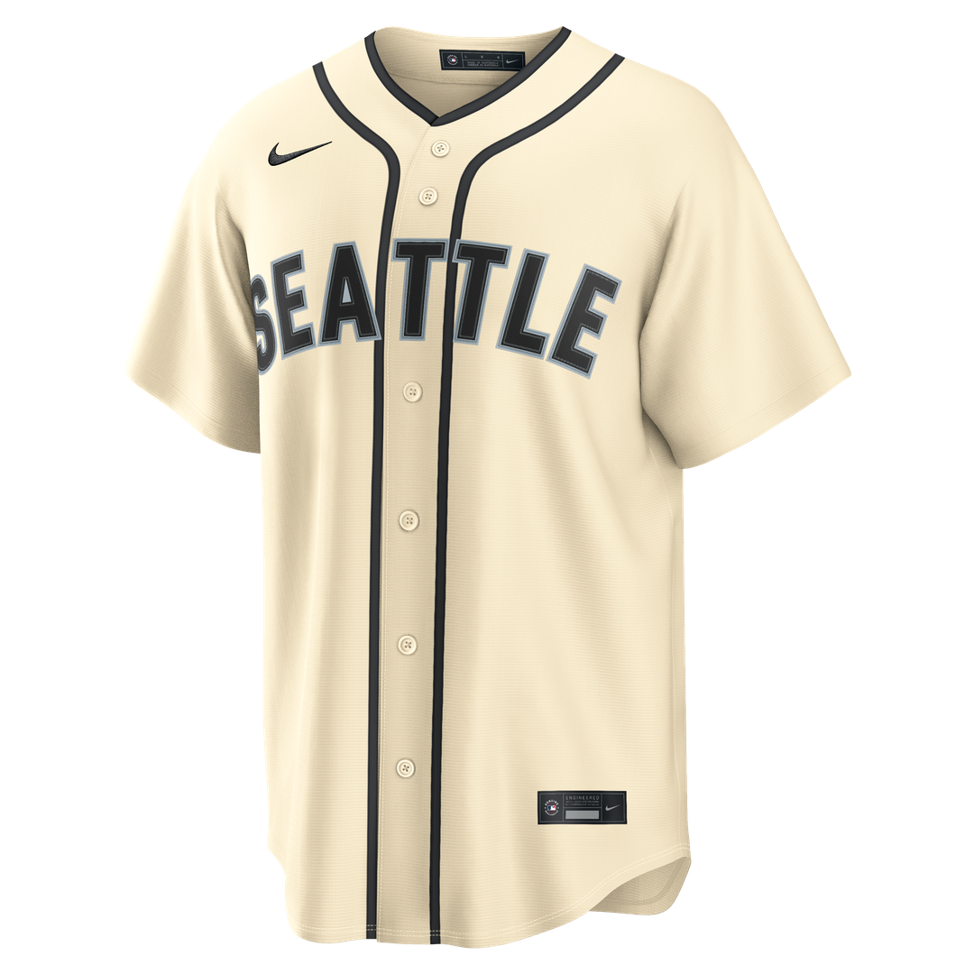Men's Seattle Mariners Cal Raleigh Cream Alternate Replica Jersey