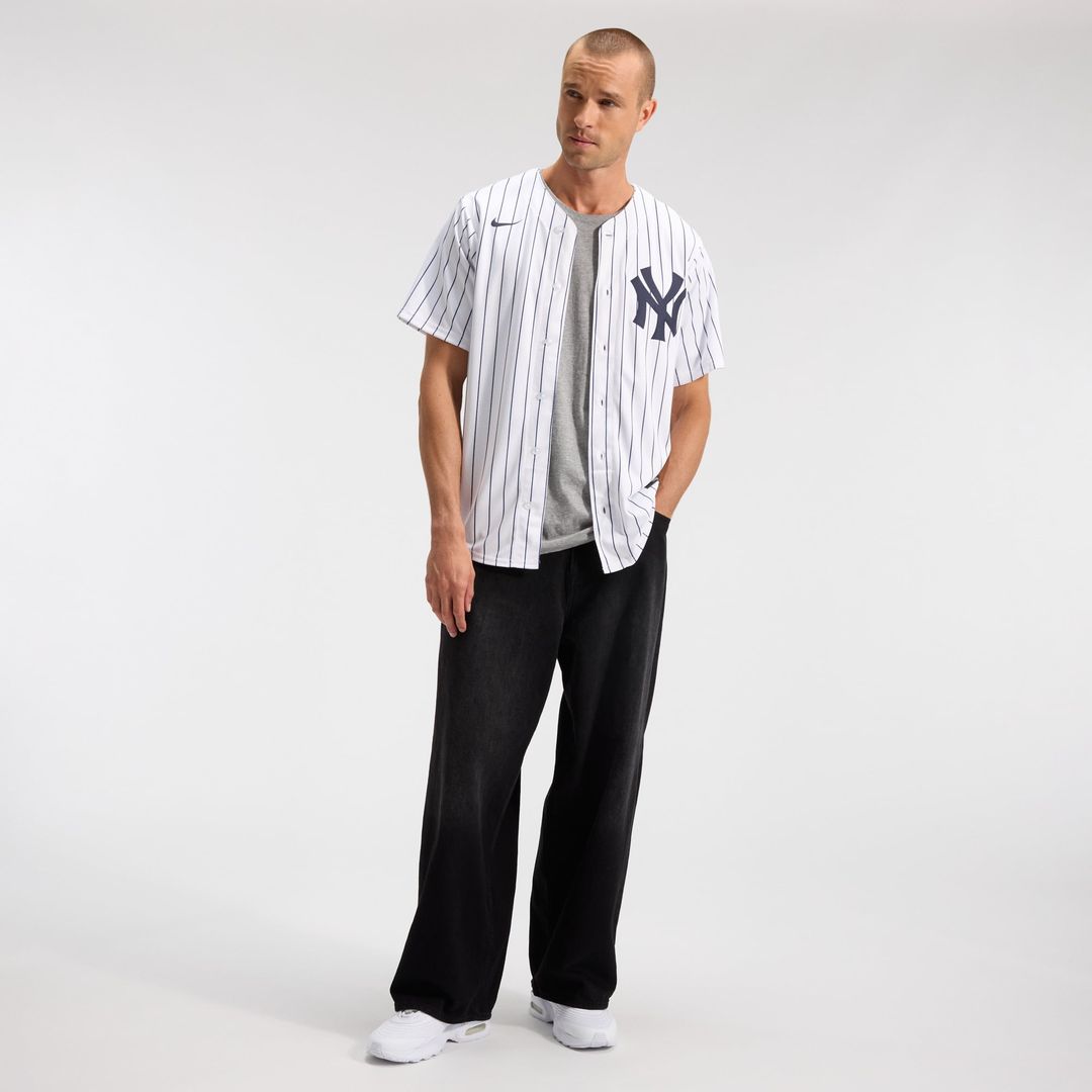 Men's New York Yankees White Home Replica Team Jersey