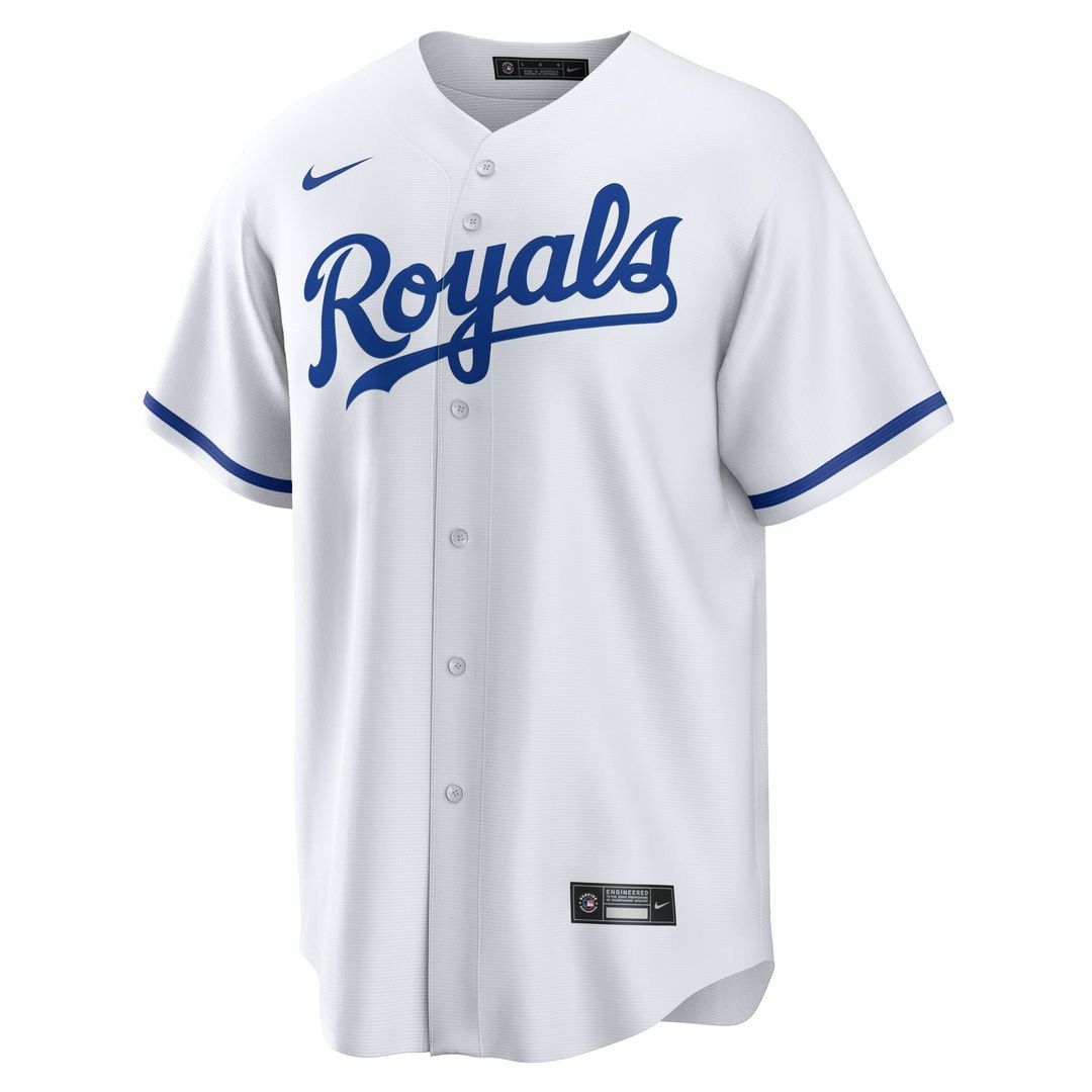 Men's Kansas City Royals Maikel Garcia White Home Replica Jersey