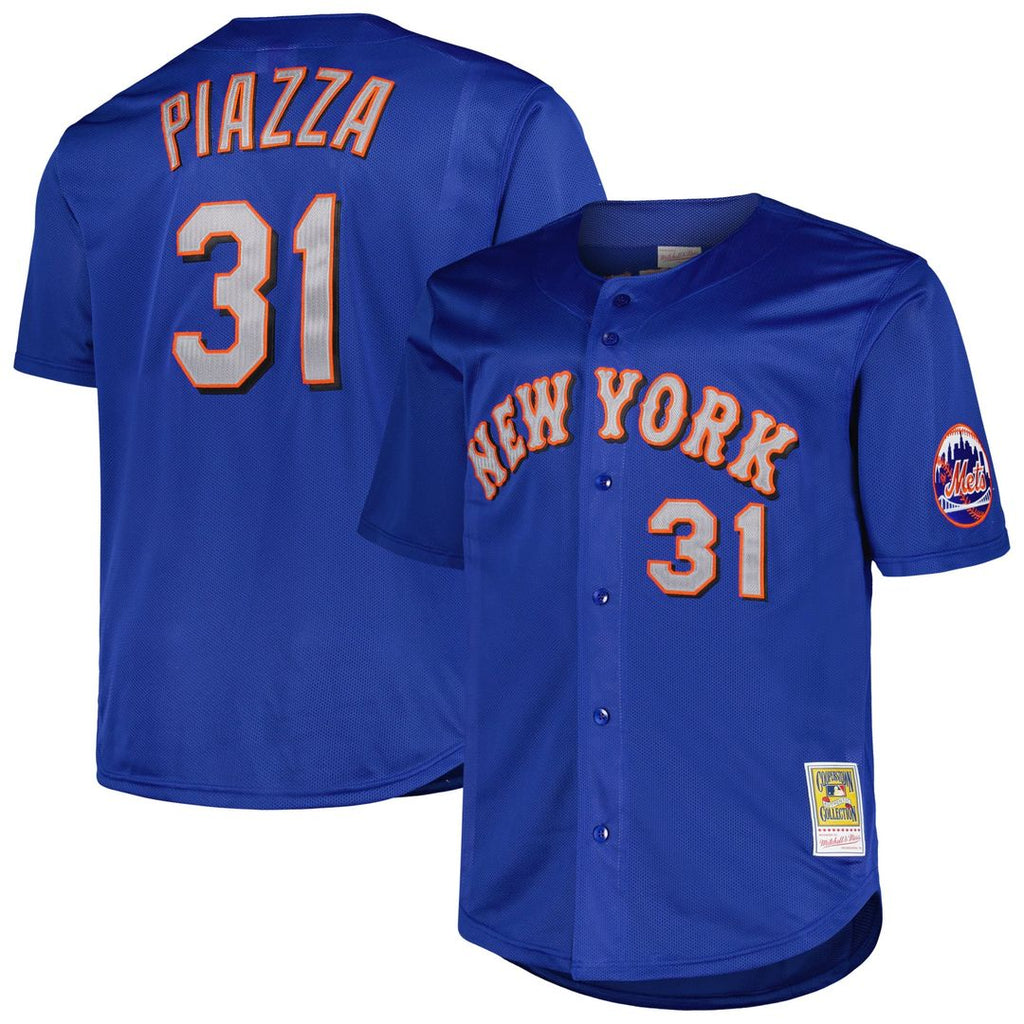 Men's New York Mets Mike Piazza Royal Big & Tall Mesh Batting Practice Jersey