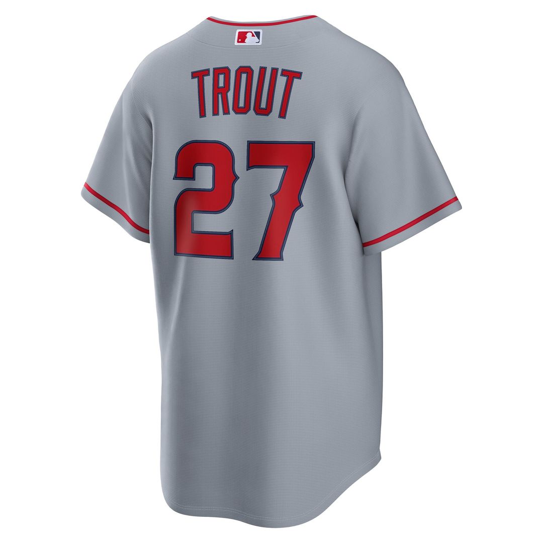 Men's Los Angeles Angels Mike Trout White Alternate Replica Jersey