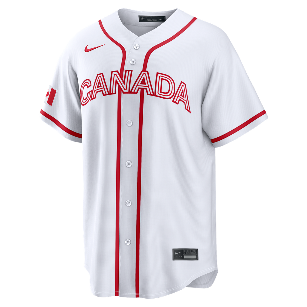Men's Canada Baseball Josh Naylor White 2026 World Baseball Classic Home Stadium Jersey