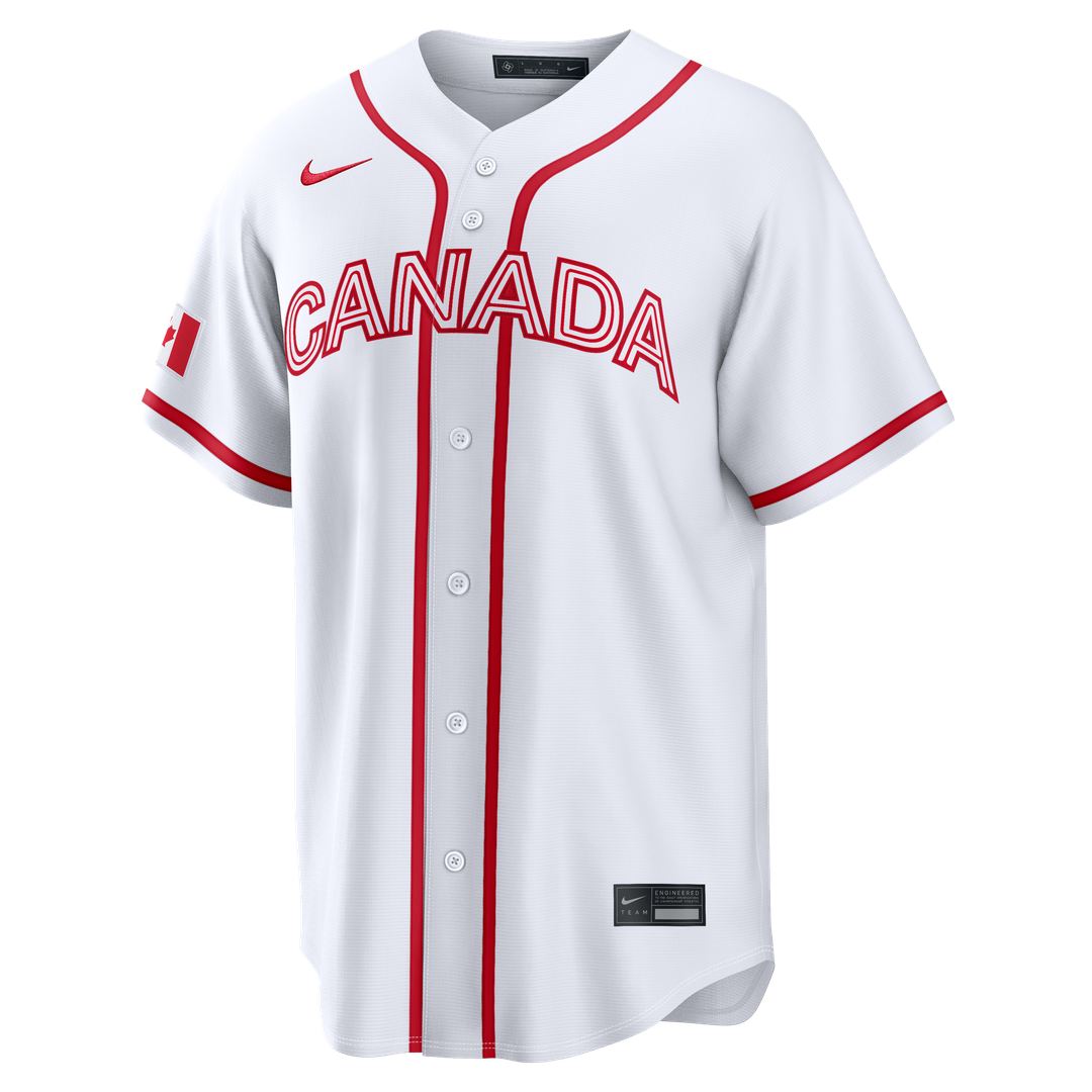 Men's Canada Baseball Josh Naylor White 2026 World Baseball Classic Home Stadium Jersey