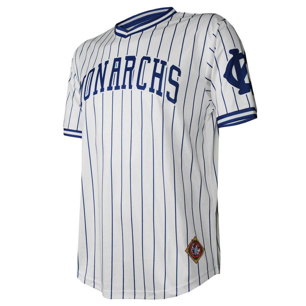 Men's Kansas City Monarchs White V-Neck Jersey