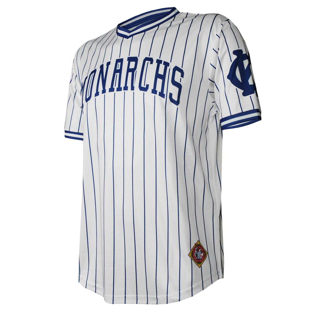 Men's Kansas City Monarchs White V-Neck Jersey