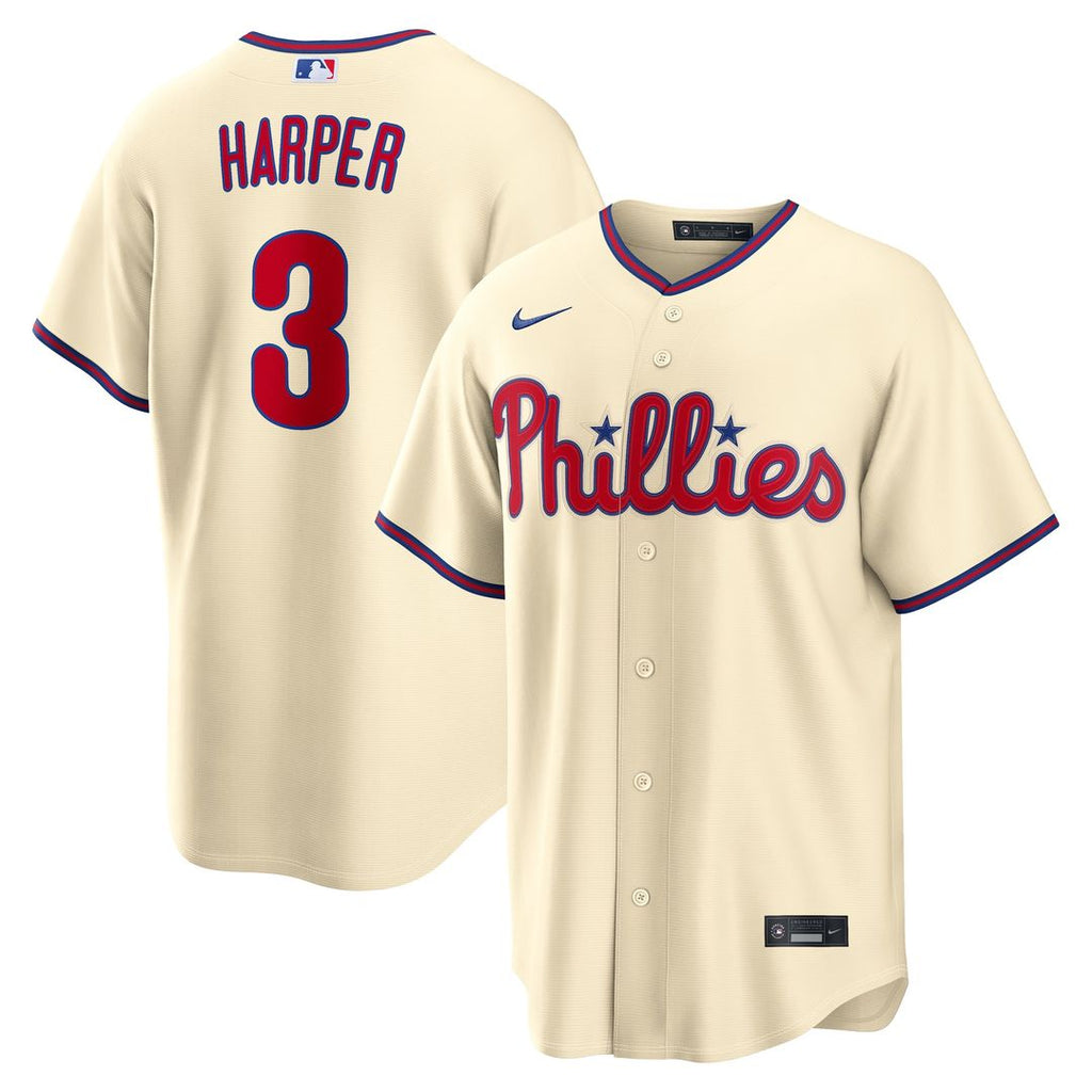 Men's Philadelphia Phillies Bryce Harper Gray Road Replica Jersey