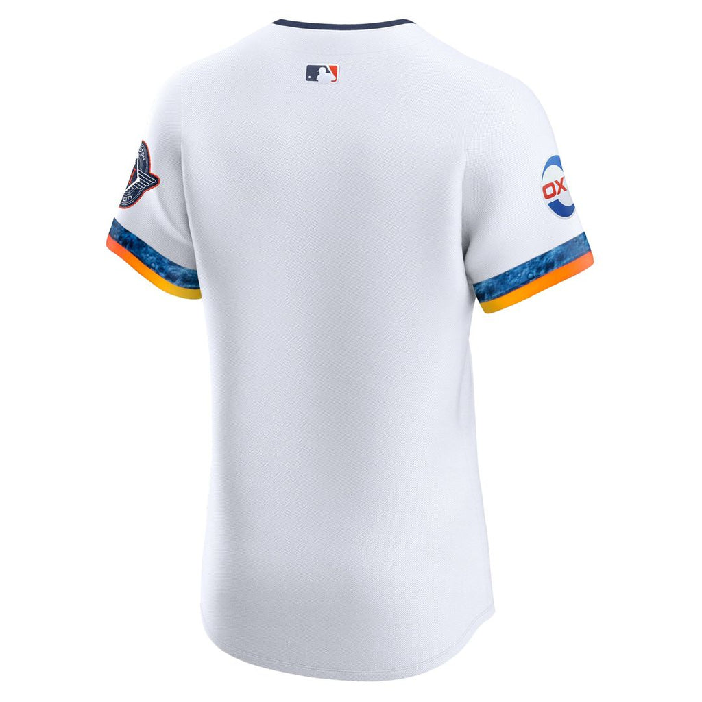Men's Houston Astros White 2025 City Connect Elite Jersey
