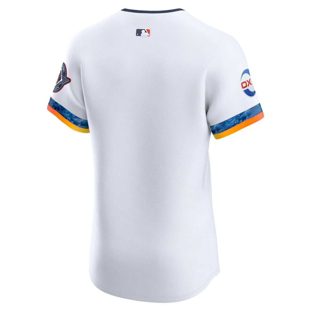 Men's Houston Astros White 2025 City Connect Elite Jersey