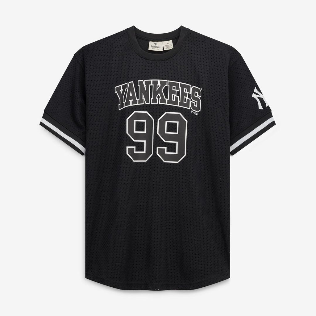 Men's New York Yankees Aaron Judge Black/White Big & Tall Heavyweight Mesh Jersey