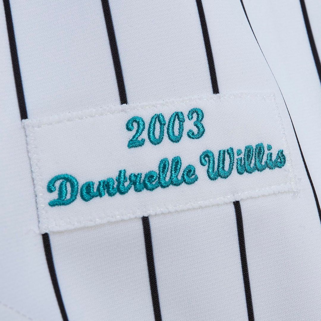 Men's Florida Marlins Dontrelle Willis White Jersey