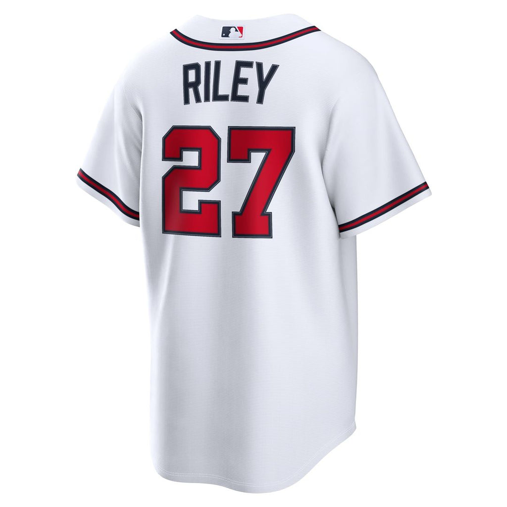 Men's Atlanta Braves Austin Riley White Home Replica Jersey