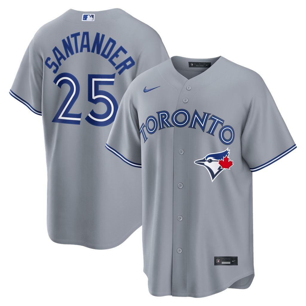 Men's Toronto Blue Jays Anthony Santander Gray Road Replica Jersey