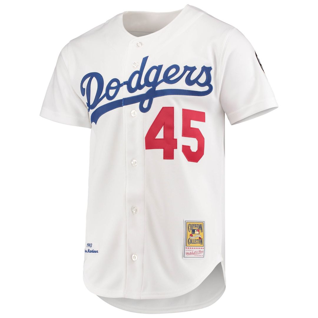 Men's Los Angeles Dodgers Pedro Martinez White 1993 Home Jersey