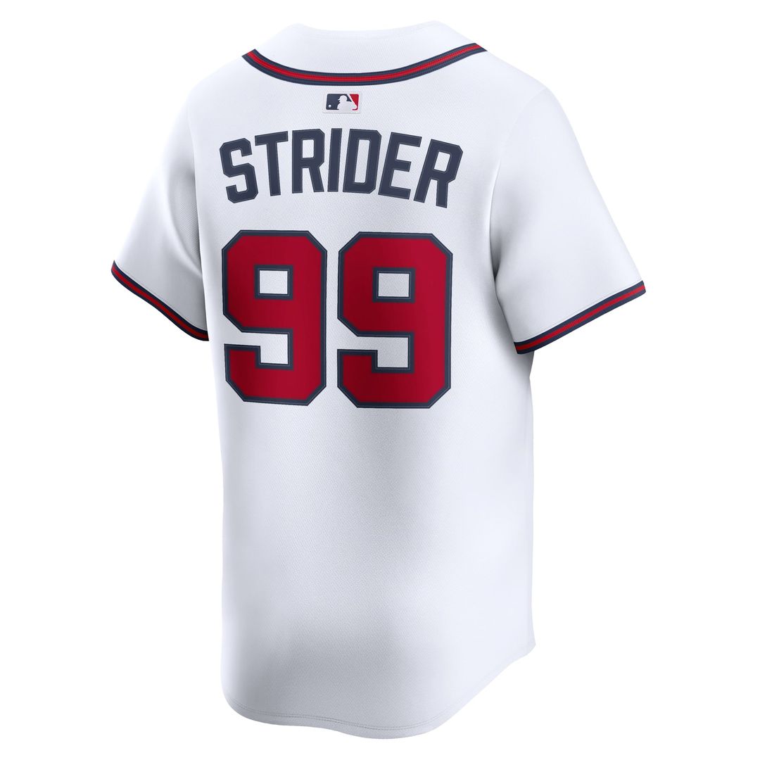 Men's Atlanta Braves Spencer Strider White Home Player Jersey
