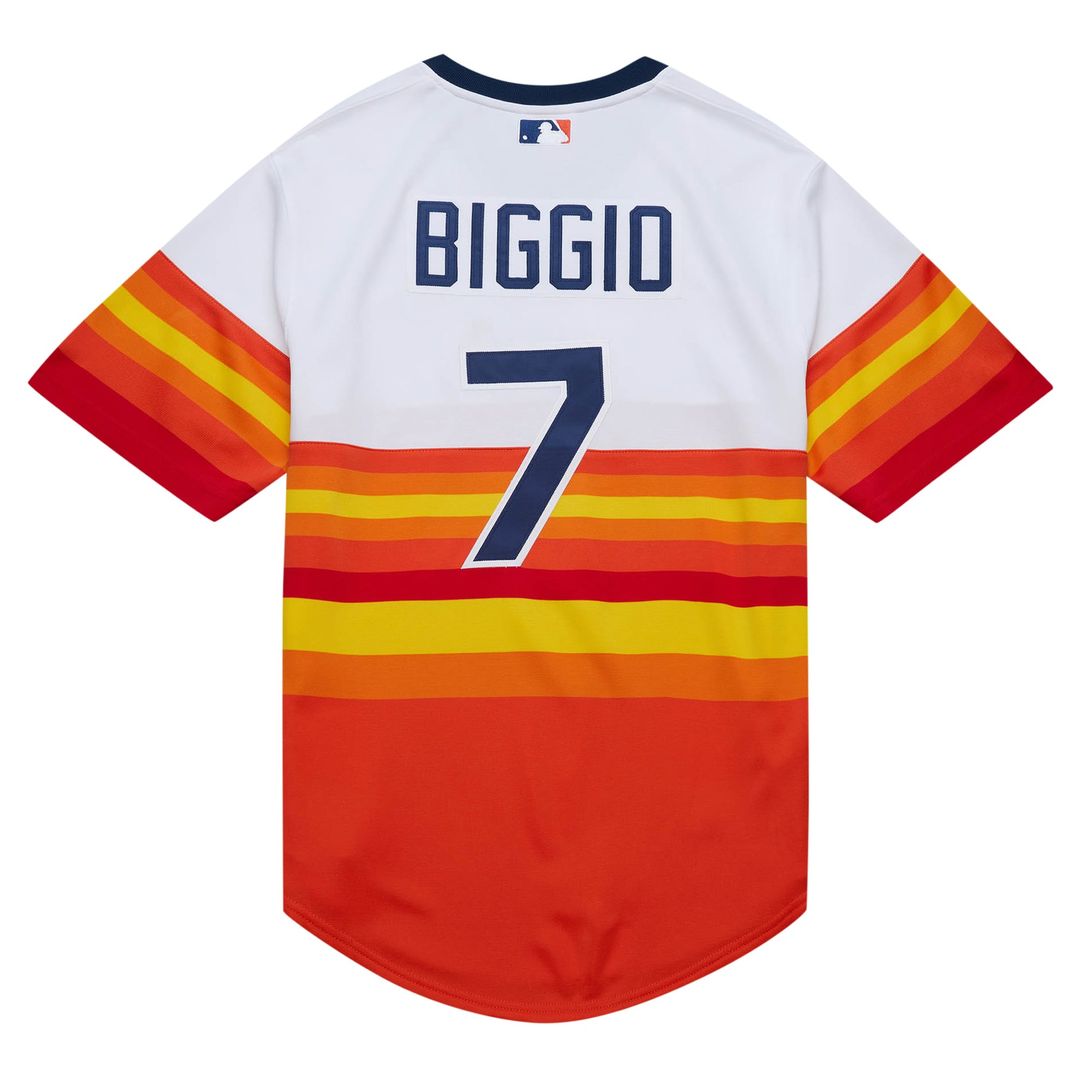 Men's Houston Astros Craig Biggio White 2004 Throwback Jersey
