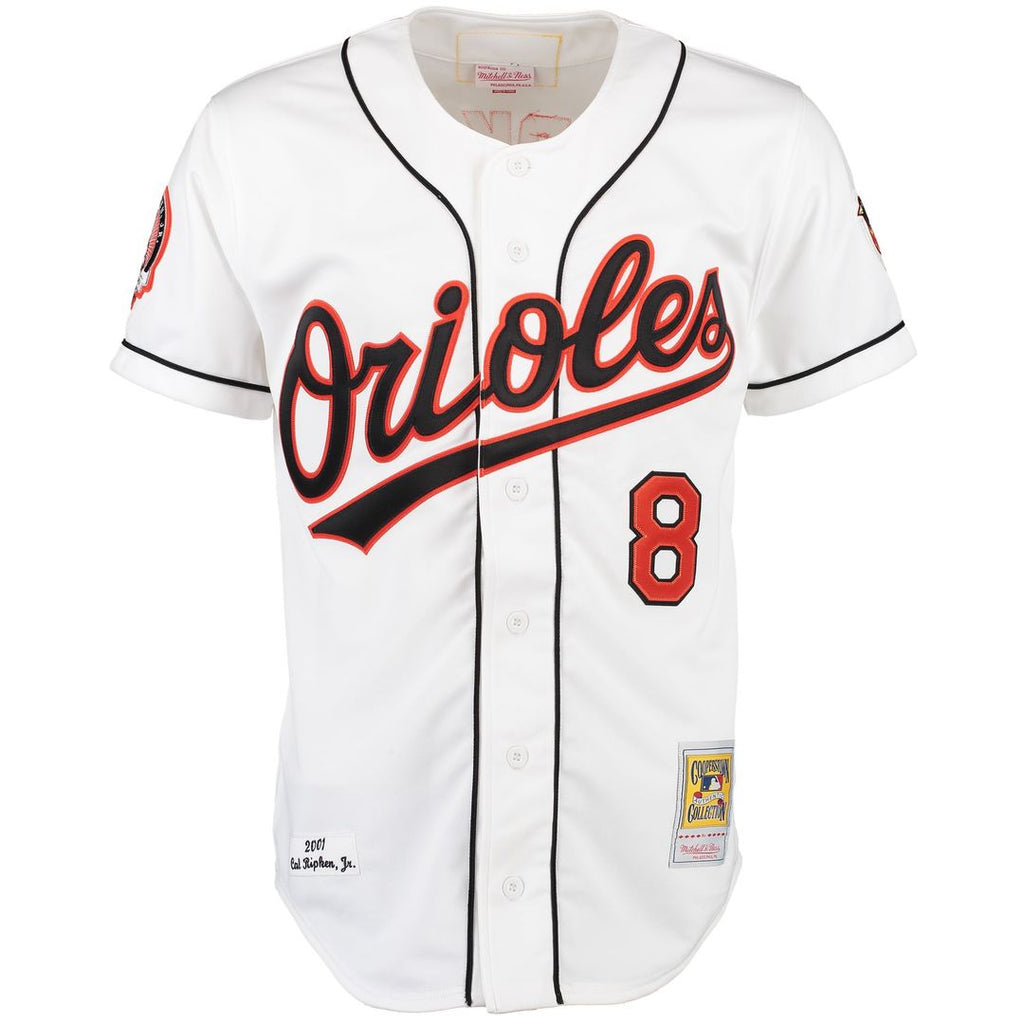 Men's Baltimore Orioles Cal Ripken White Home Jersey
