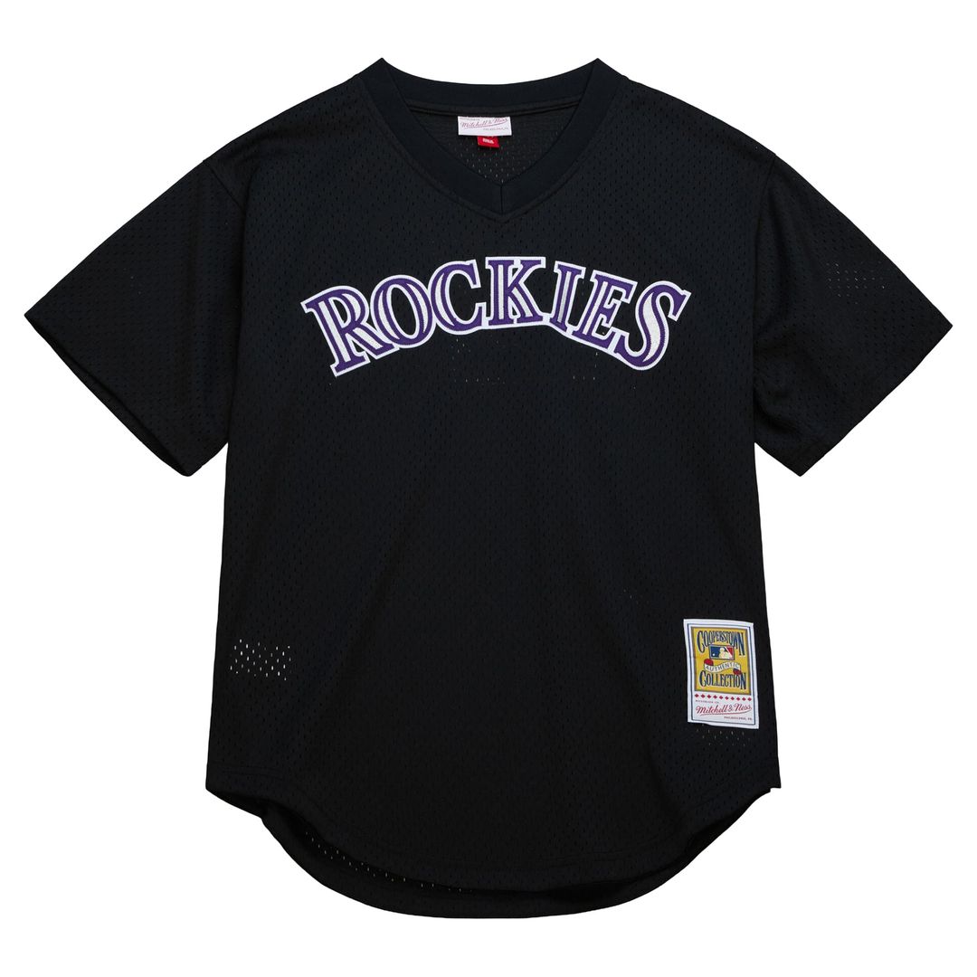 Men's Colorado Rockies Todd Helton Black Batting Practice Jersey