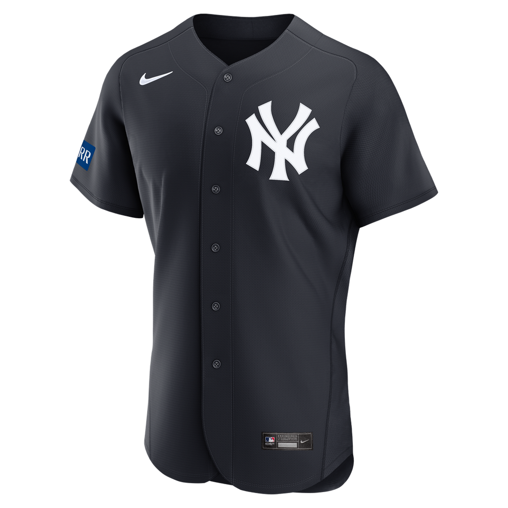 Men's New York Yankees Aaron Judge White Home Sponsor Patch Jersey
