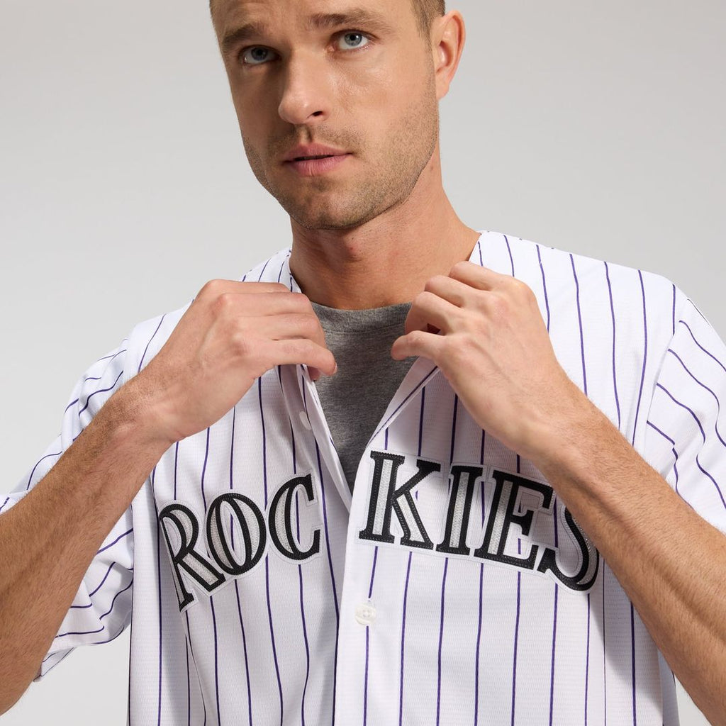 Men's Colorado Rockies White Home Replica Team Jersey
