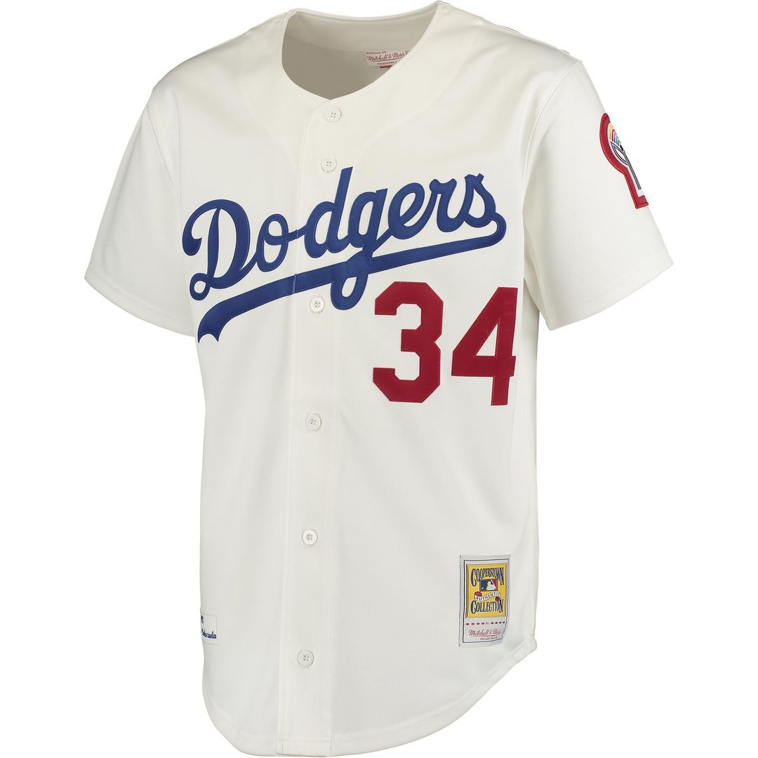 Men's Los Angeles Dodgers Fernando Valenzuela Gray Jersey