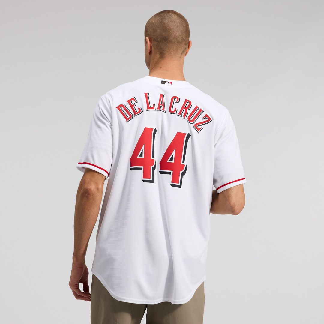 Men's Cincinnati Reds Elly De La Cruz White Alternate 2 Replica Jersey