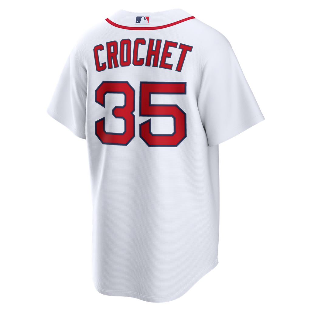 Men's Boston Red Sox Garrett Crochet White Home Replica Jersey
