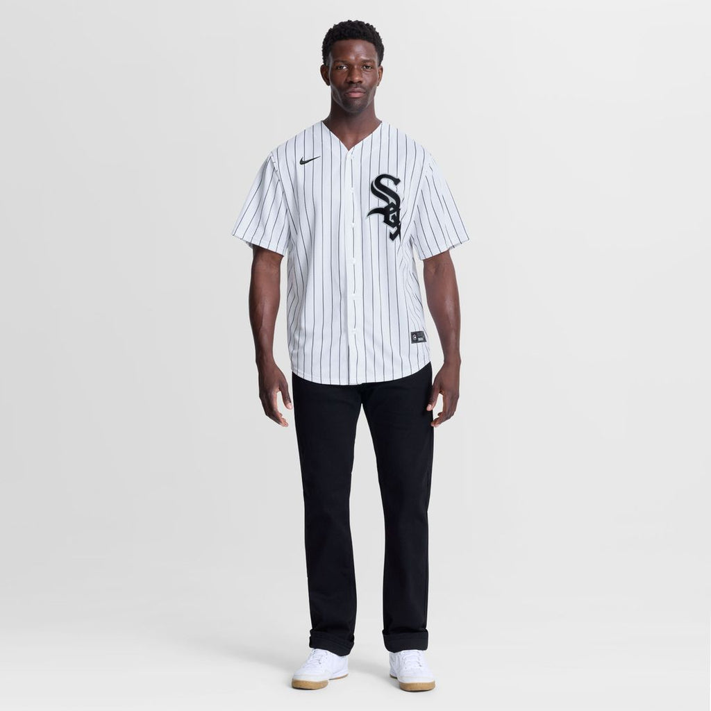 Men's Chicago White Sox Huascar Brazoban White Home Replica Jersey