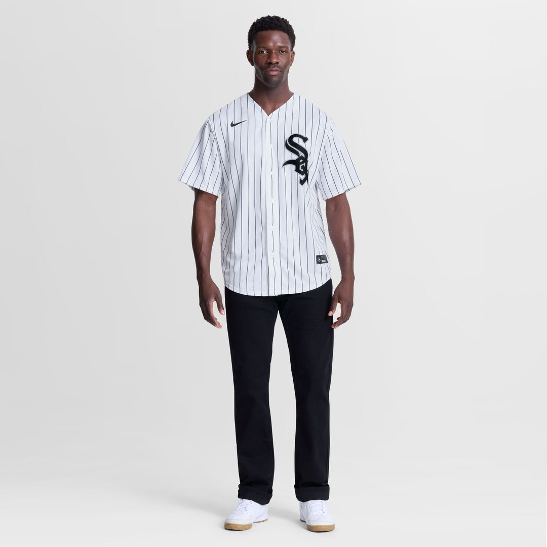 Men's Chicago White Sox Huascar Brazoban White Home Replica Jersey