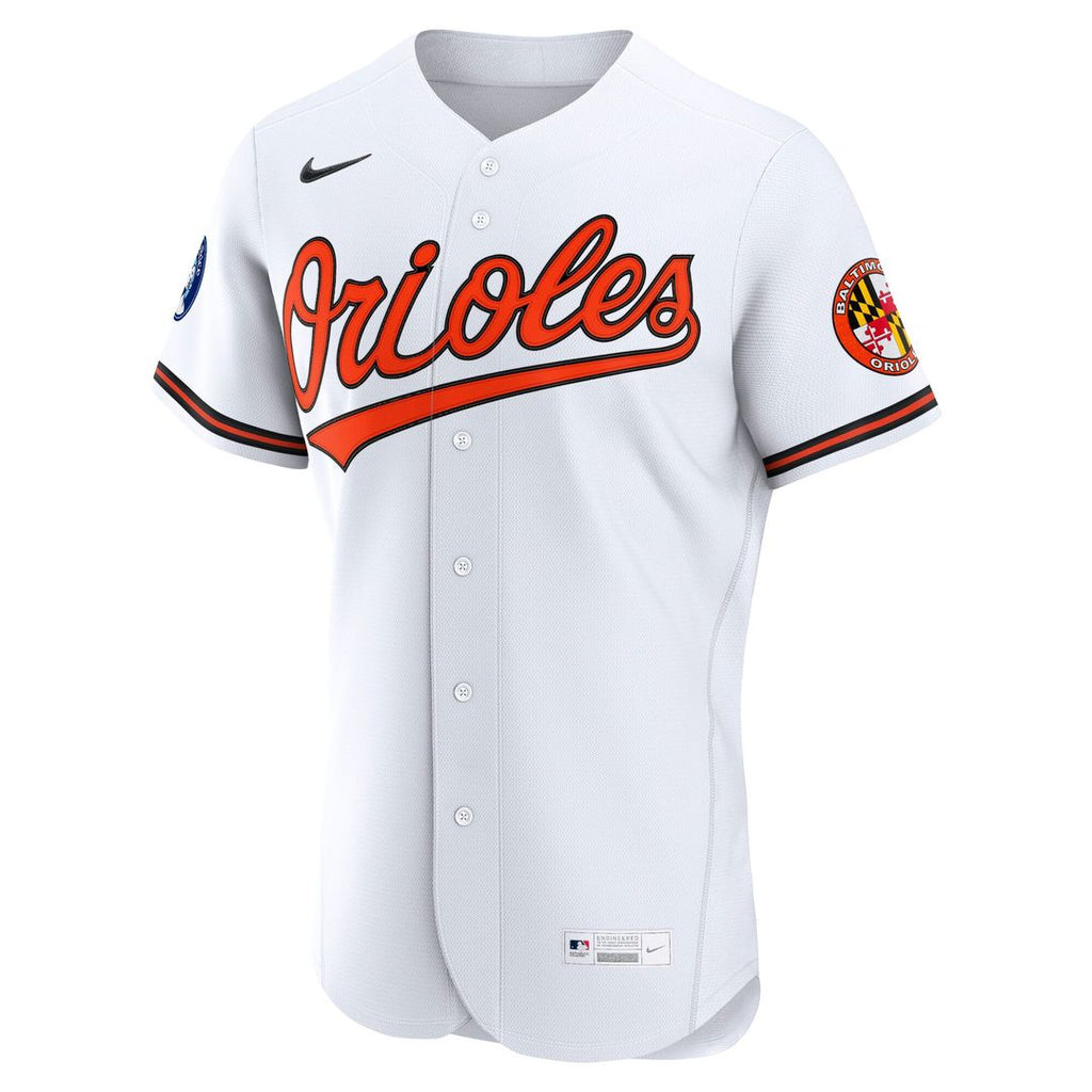 Men's Baltimore Orioles White Home Sponsor Patch Jersey