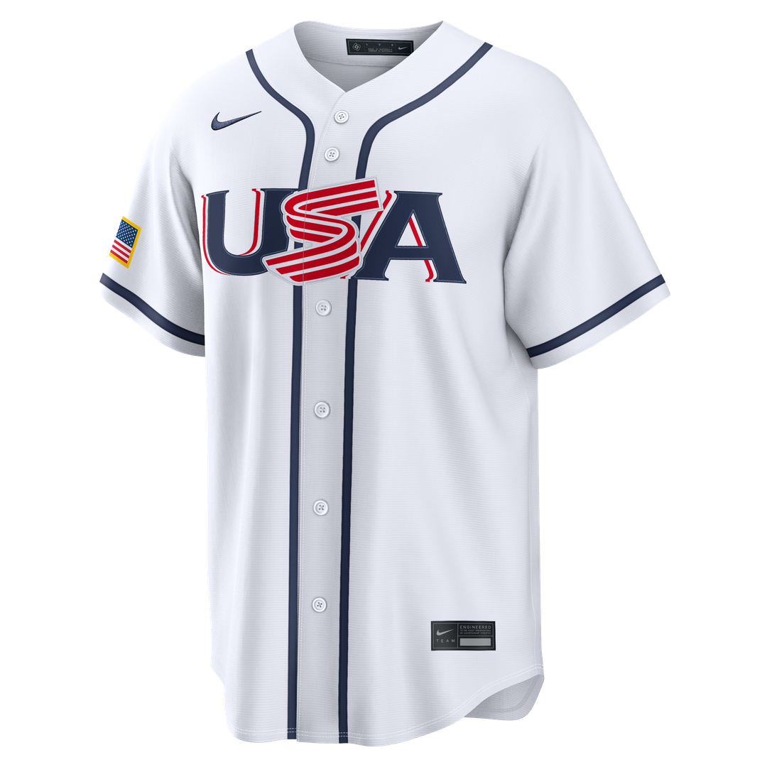 Men's USA Baseball Clayton Kershaw White 2026 World Baseball Classic Home Stadium Jersey