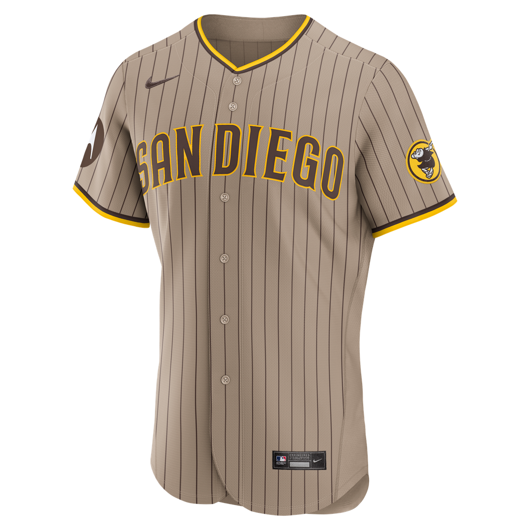 Men's San Diego Padres Fernando Tatis Jr. Sand Alternate Sponsor Patch Jersey
