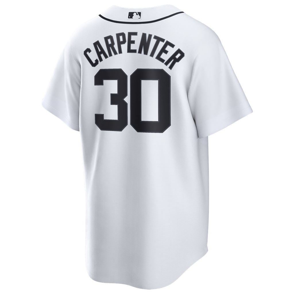 Men's Detroit Tigers Kerry Carpenter White Home Replica Jersey