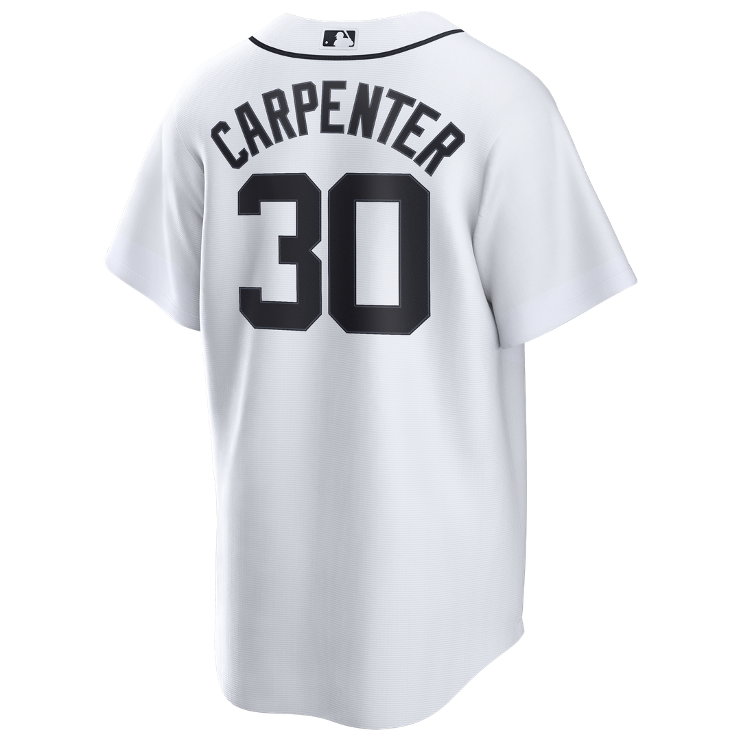 Men's Detroit Tigers Kerry Carpenter White Home Replica Jersey