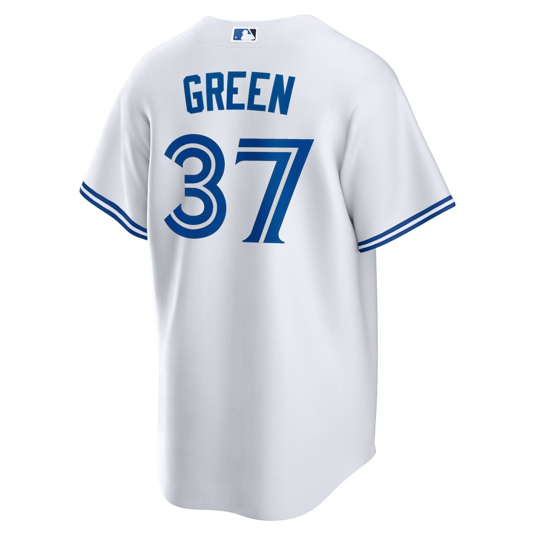 Men's Toronto Blue Jays Chad Green White Home Replica Player Jersey