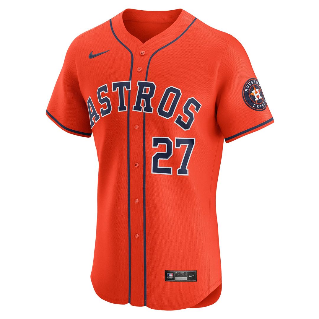 Men's Houston Astros Jose Altuve Orange Alternate Elite Player Jersey