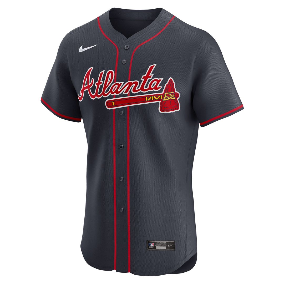 Men's Atlanta Braves Ronald Acuña Jr. Navy Alternate Elite Jersey