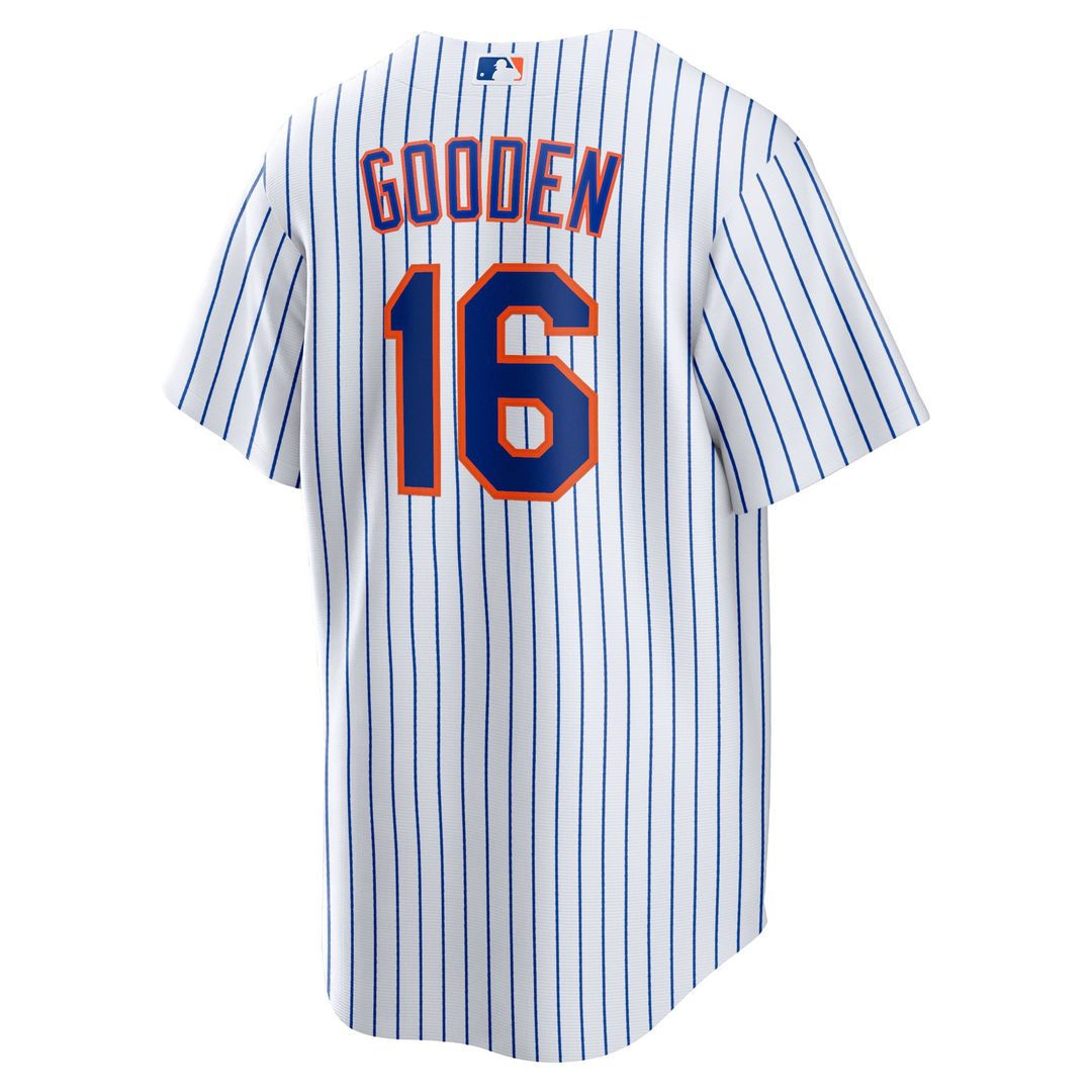 Men's New York Mets Dwight Gooden White Home Replica Player Jersey