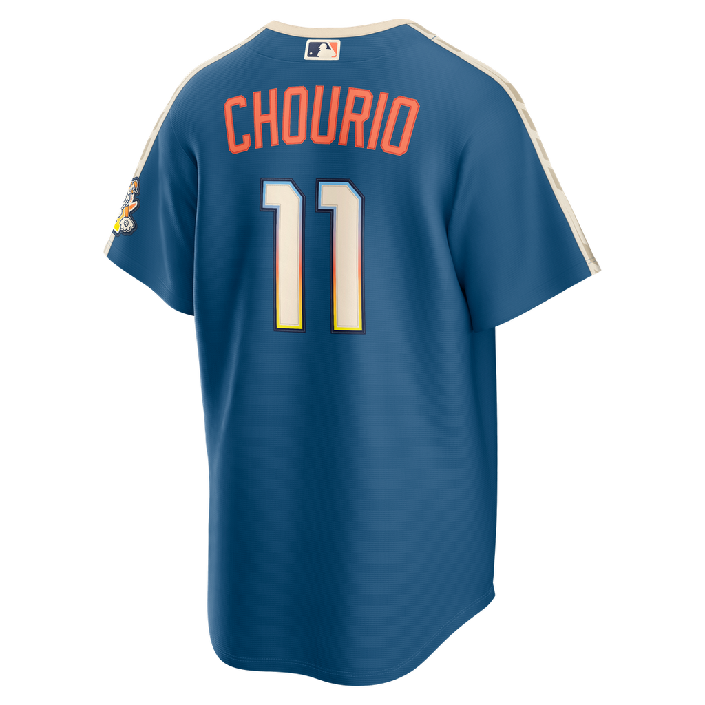 Men's Milwaukee Brewers Jackson Chourio Mineral Blue 2026 City Connect Stadium Jersey