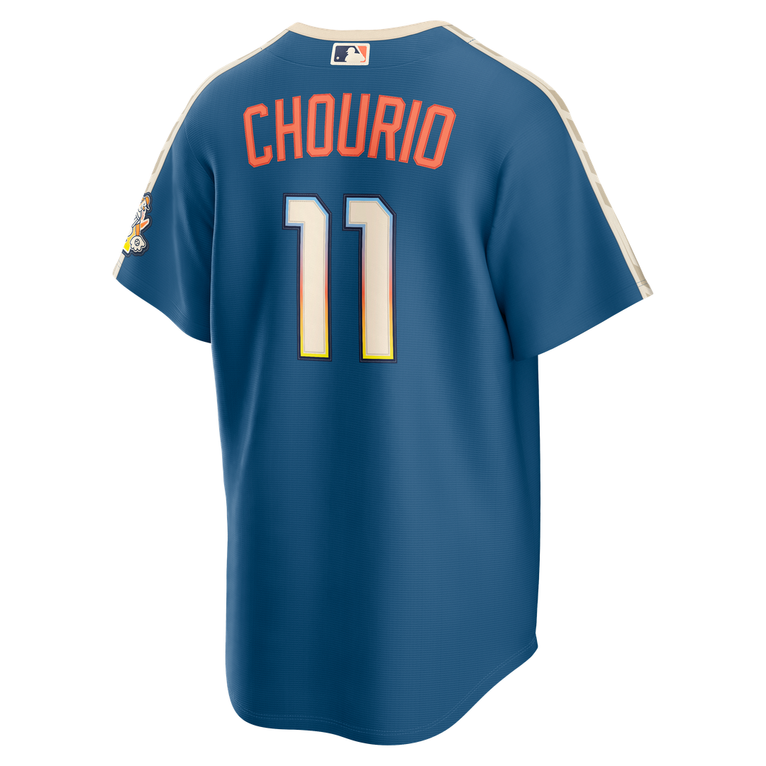 Men's Milwaukee Brewers Jackson Chourio Mineral Blue 2026 City Connect Stadium Jersey
