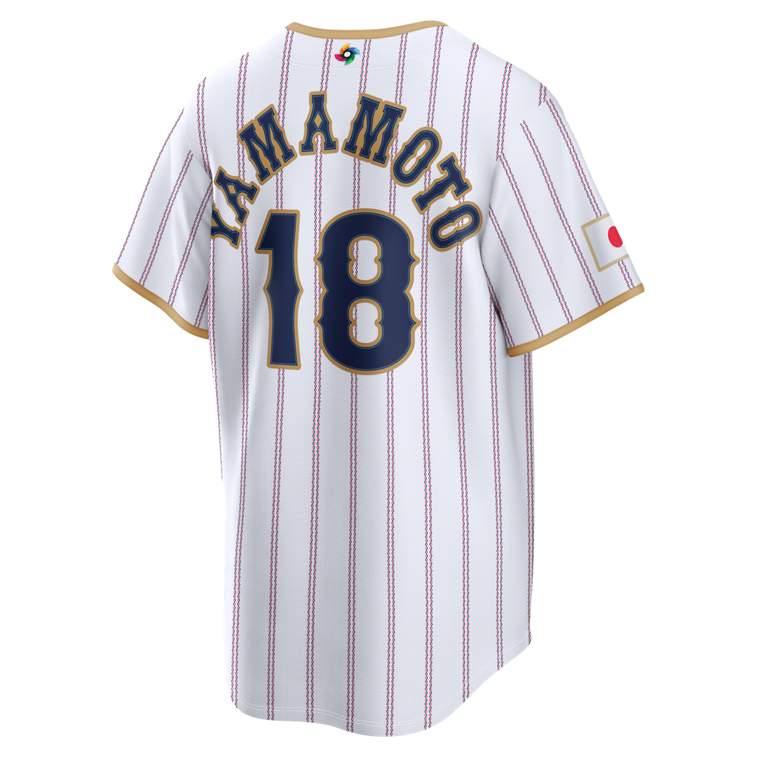 Men's Japan Baseball Yoshinobu Yamamoto White 2026 World Baseball Classic Home Stadium Jersey
