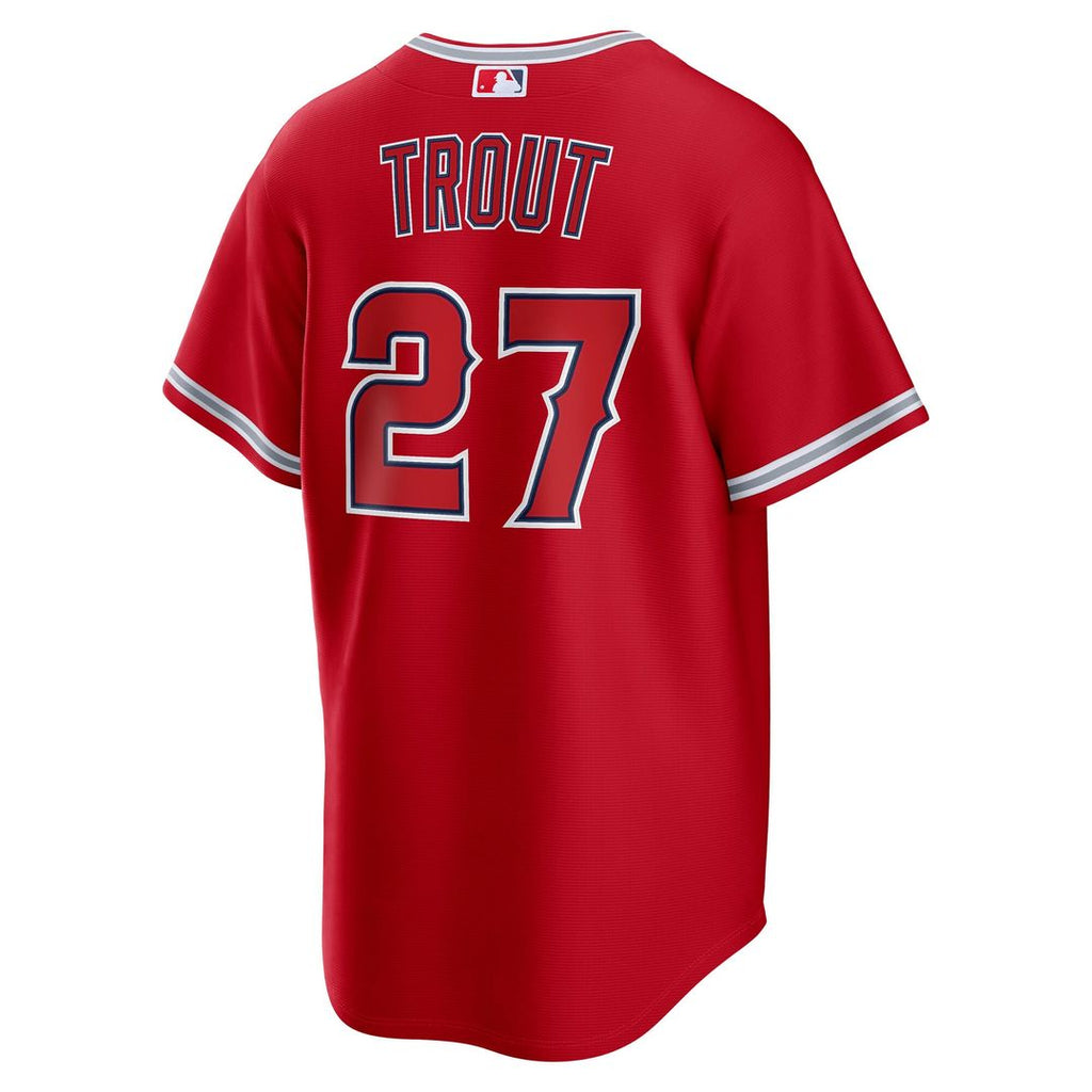 Men's Los Angeles Angels Mike Trout White Alternate Replica Jersey