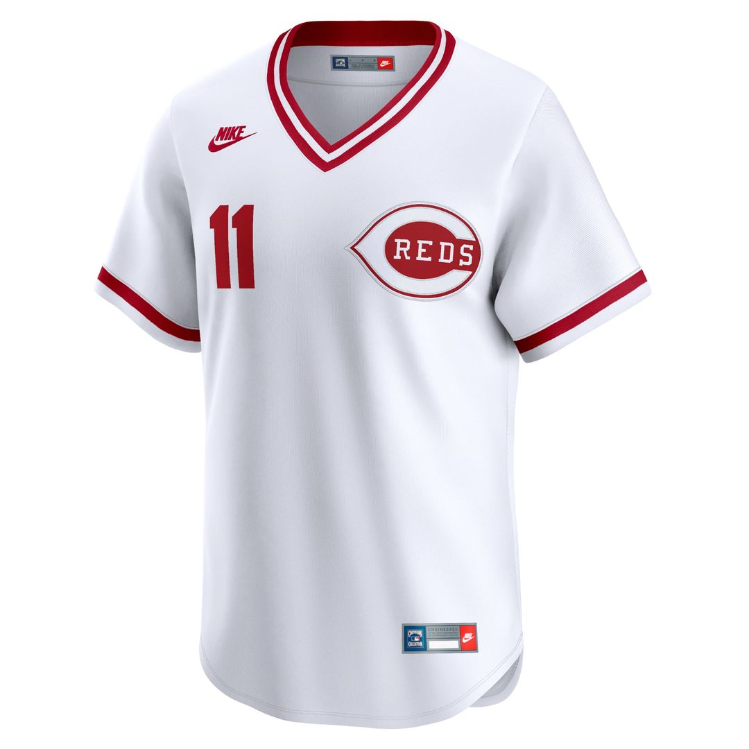 Men's Cincinnati Reds Barry Larkin White Throwback Jersey
