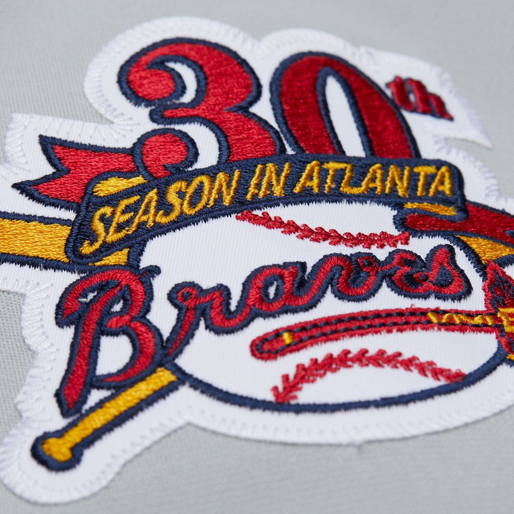 Men's Atlanta Braves Chipper Jones Gray 1995 Throwback Jersey