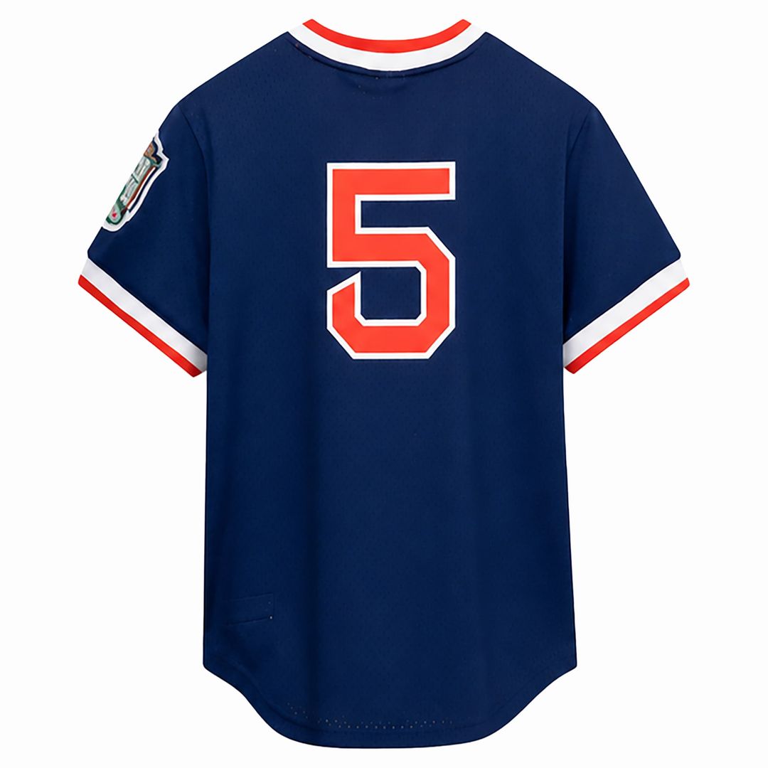 Men's Boston Red Sox Nomar Garciaparra Navy Big & Tall Mesh Batting Practice Jersey