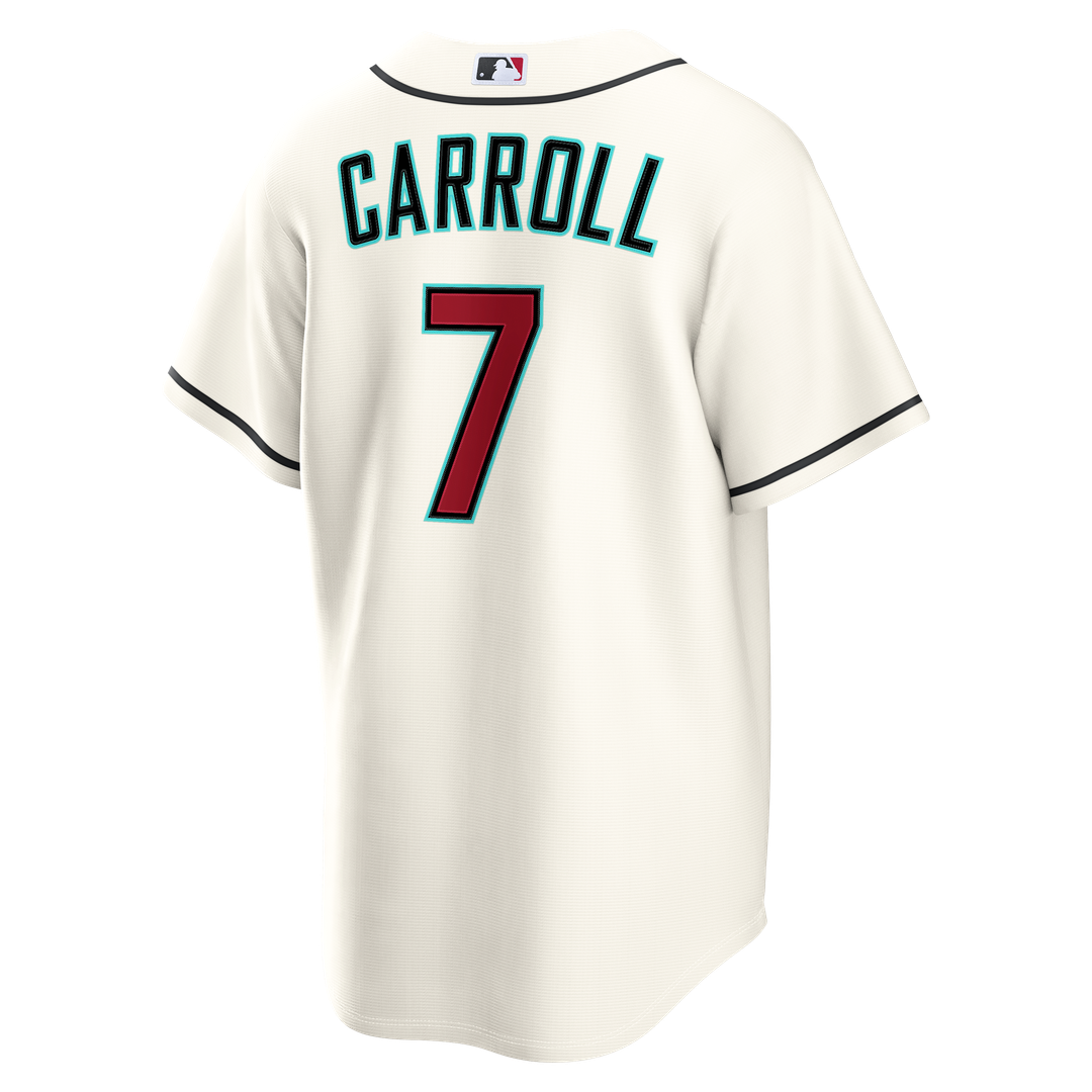 Men's Arizona Diamondbacks Corbin Carroll Cream Home Replica Jersey