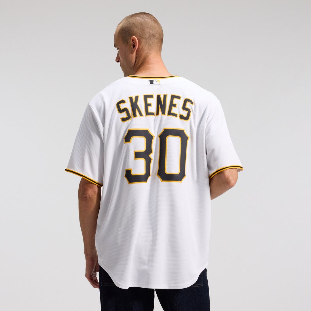 Men's Pittsburgh Pirates Paul Skenes White Home Replica Player Jersey